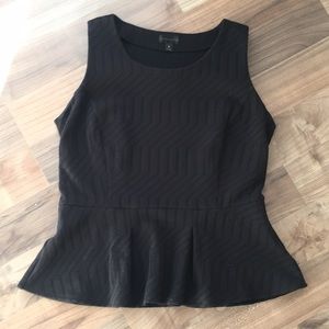 Knit peplum tank with zig zag pattern
